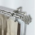 thumbnail image 2 of 13/16" Dia Adjustable 28-48 inch Double Curtain Rod with Goldie Finials - Satin Nickel,(4771-285), 2 of 3