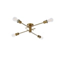 thumbnail image 4 of Xavier 4 lights flush mount in brass, 4 of 7