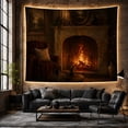 thumbnail image 6 of Roaring Fireplace in Stone Hearth, Cozy Rustic for Home Decor Lovers, Traditional Interior Wall Art, Christmas Gift Tapestry Wall Hanging for Living Room and Bedroom, 6 of 7