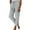 Gray, variant on ABATAB Capris for Women with Pockets Stretch Lightweight Casual Crop Pants Button Hem Drawstring Summer Capri Trousers