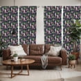 thumbnail image 2 of Ambesonne Hawaii Window Curtains, Palm Leaves Flowers, Each 28" W x 84" L, Olive Green Pale Pink, 2 of 5