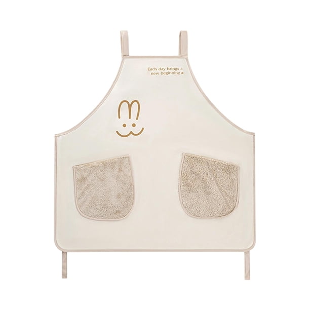Delantal de cocina Delantal de chef Resistente al agua y al aceite Sin mangas para mujeres Hombres con 2 Color crema