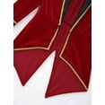thumbnail image 6 of TiaoBug Kids Girls Boys Circus Ringmaster Fancy Dress Showman Stage Performance Costume Suits Burgundy 14, 6 of 7