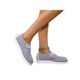 thumbnail image 3 of UKAP Chaussures Décontractées pour Femmes, Ballerines à Lacets, Mocassins à Enfiler, Chaussures en Toile pour Dames, Confortables, Gris Bateau 9, 3 of 5