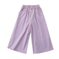 thumbnail image 4 of Purple Boy Girl Skirt for Kids Girl Boy Midi Knee High Loose Fit Brunch Thin Quick Dry Flare Wide Leg Straight Leg Basic Long Boot Cut Leg Skort Pants Child 2025 Clothes Trendy 15 Years, 4 of 4