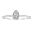 thumbnail image 4 of 14K White Gold Tear Drop Diamond Ring, 4 of 5
