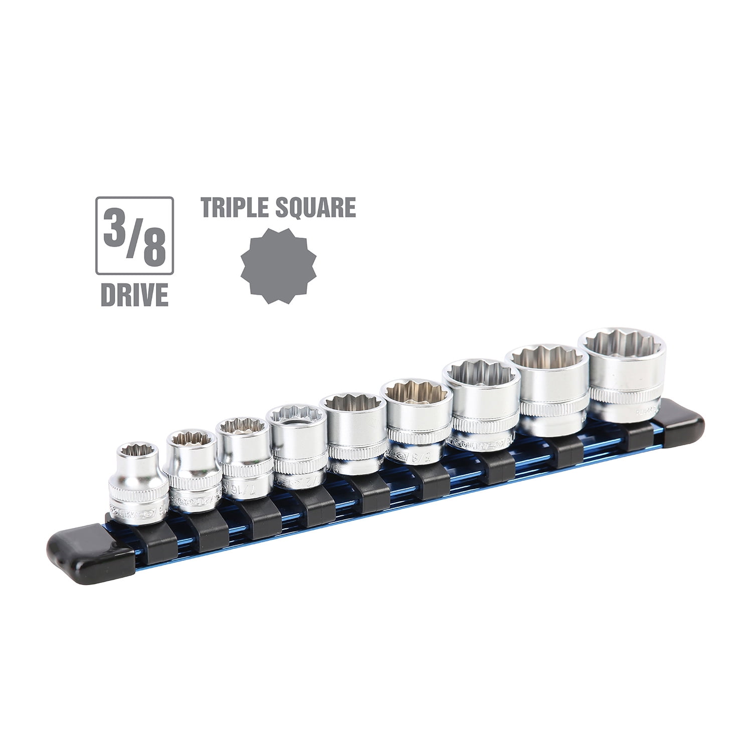 OEMTools 3/8" Drive Low-Profile Socket Set (SAE), 9 Piece Set