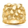 thumbnail image 1 of Diamond2Deal 14K Yellow Gold Men's Nugget Ring Size 10, 1 of 6
