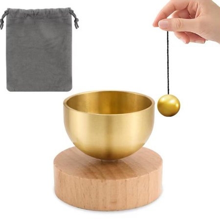 Mini Brass Singing Bowl Set, Handcrafted Small Tibetan Sound Bowl with Cushion, 3-in-1 Meditation Tool for Sound Therapy, Aromatherapy & Mindfulness for Yoga, Relaxation & Stress Relief