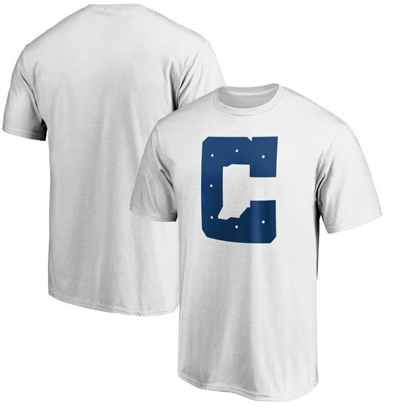 Men's White Indianapolis Colts Secondary Logo T-Shirt