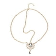 thumbnail image 3 of Unique Bargains 1 Pc Headpiece Bohemia Rhinestones Head Chain Gold Tone, 3 of 5