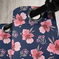 thumbnail image 3 of Ambesonne Watercolor Grommet Curtain, Pink Garden Flora, 50" x 84", Navy Blue Coral, 3 of 6