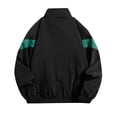 thumbnail image 3 of Jerdar Men's Nylon Windbreaker Jacket Stand Collar Breathable Colorblock Loose Fit Outdoor Athletic Sport Casual Lightweight Windproof Coat Outerwear, 3 of 8