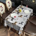 thumbnail image 6 of Bulldog Dog Rectangle Tablecloth 60"x102",Waterproof Polyester Rectangle Table Cloth, Wipeable Spillproof Polyester Tablecloth for Dining, Camping, Indoor and Outdoor, 6 of 6