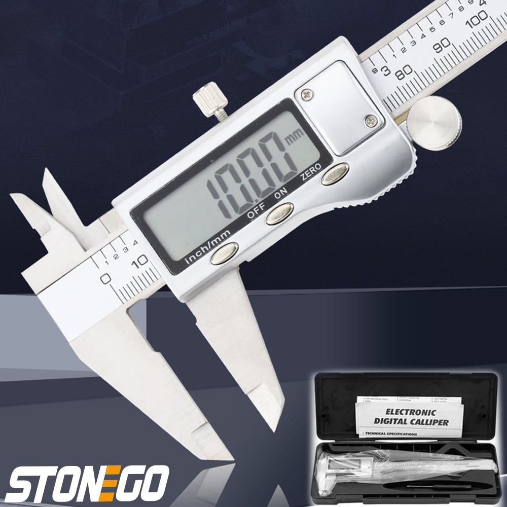 STONEGO 1PC 0-150mm Digital Metal Caliper - Stainless Steel Vernier Calipers, Electronic Micrometer Ruler, Precision Depth Measuring Tool for Professional and DIY Use