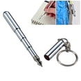 thumbnail image 2 of Retractable Pen Key Ring Portable Comfortable Grip Heavy Duty Stainless Steel Strong Mini Telescoping Signature Ballpoint Pen Outdoor Supplies, 2 of 5
