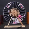 thumbnail image 1 of Abanico redondo para traje antiguo Hanfu, abanico redondo, abanico artesanal de bambú, abanico de molino de viento con flores de cerezo y abanico, 1 of 6