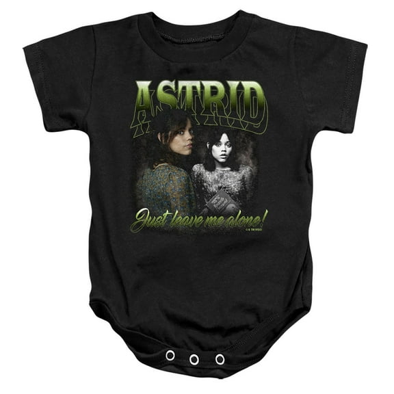 Beetlejuice Beetlejuice Astrid Homage Unisex Infant Snap Suit for Baby, Black, Large