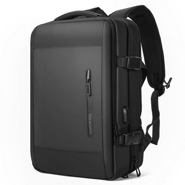 Mochila de negocios ajustable de 26 a 38 l con compartimento para computadora portátil de 17", resistente al agua, antirrobo, aprobada por aerolíneas y apta para llevar en el equipaje de