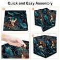 thumbnail image 4 of Mermaid Foldable Cube Organizer with Handle for Clothes Storage Basket, 10.8"x10.5"x10.6", Large Capacity, 4 of 6