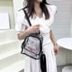 thumbnail image 5 of Mochila de PVC transparente para mujer, mochila de tela de plástico transparente, mochila de gran capacidad en color caramelo para estudiantes universitarios, para estudios, trabajo y, 5 of 8
