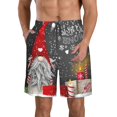 thumbnail image 2 of Uemuo Traditional Scandinavian Dwarf Pattern Men's Swim Trunks Hawaiian Beach Bathing Suit Swimsuits Beach Quick-Dry Shorts with Pockets-Medium, 2 of 9