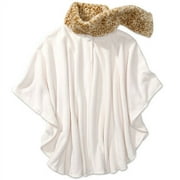 Fleece Wrap W/leopard Trim