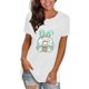 thumbnail image 3 of Moda mujer Casual Pascua camiseta impresa cuello redondo manga corta pulóver Tops blusa Fridja  bn6929, 3 of 8