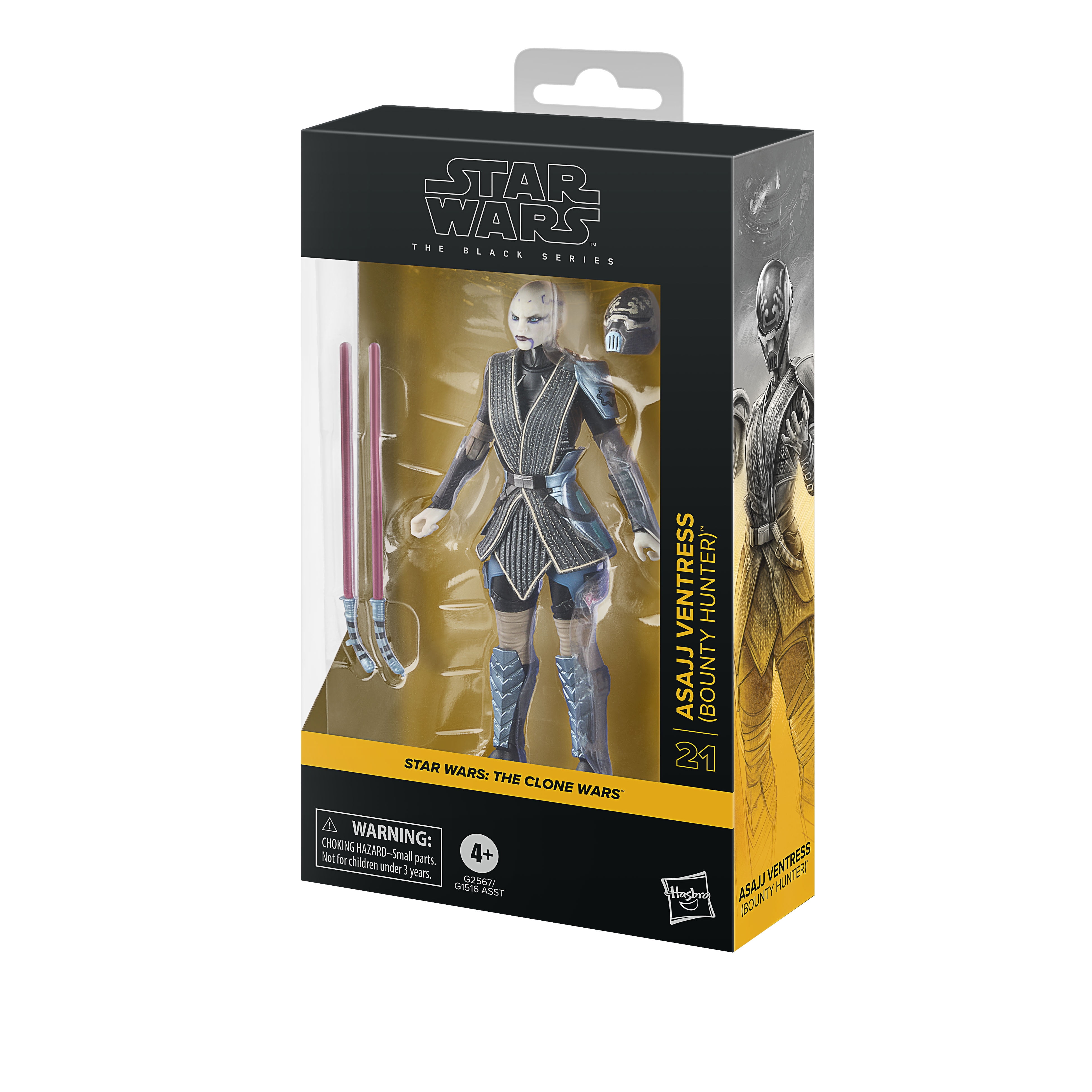 Star Wars The Black Series, figurine Asajj Ventress (Chasseuse de primes) de 15 cm