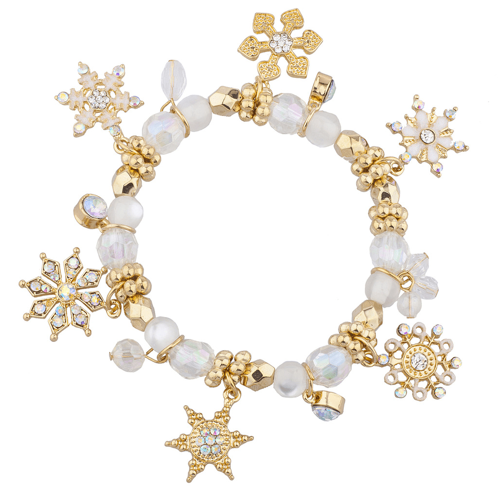 Lux Accessories Lux Accessories Gold Tone Crystal AB Faux Pearl