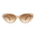 thumbnail image 3 of Womens Star Stud Jewel Trim Arm Mod Cat Eye Plastic Fashion Diva Sunglasses Peach - Brown, 3 of 7