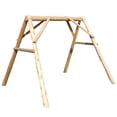 thumbnail image 1 of Lakeland Mills 5 Foot Cedar Log A Frame Outdoor Porch Swing Mount Only, Natural, 1 of 3