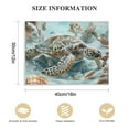 thumbnail image 2 of JRXY Ocean Animal Seahorse Sea Turtle Starfish Dolphin Seashell Wall Art Poster Ocean Bathroom Decor Coastal Wall Prints Beach Kids Bedroom Decor 16x12in, 2 of 5