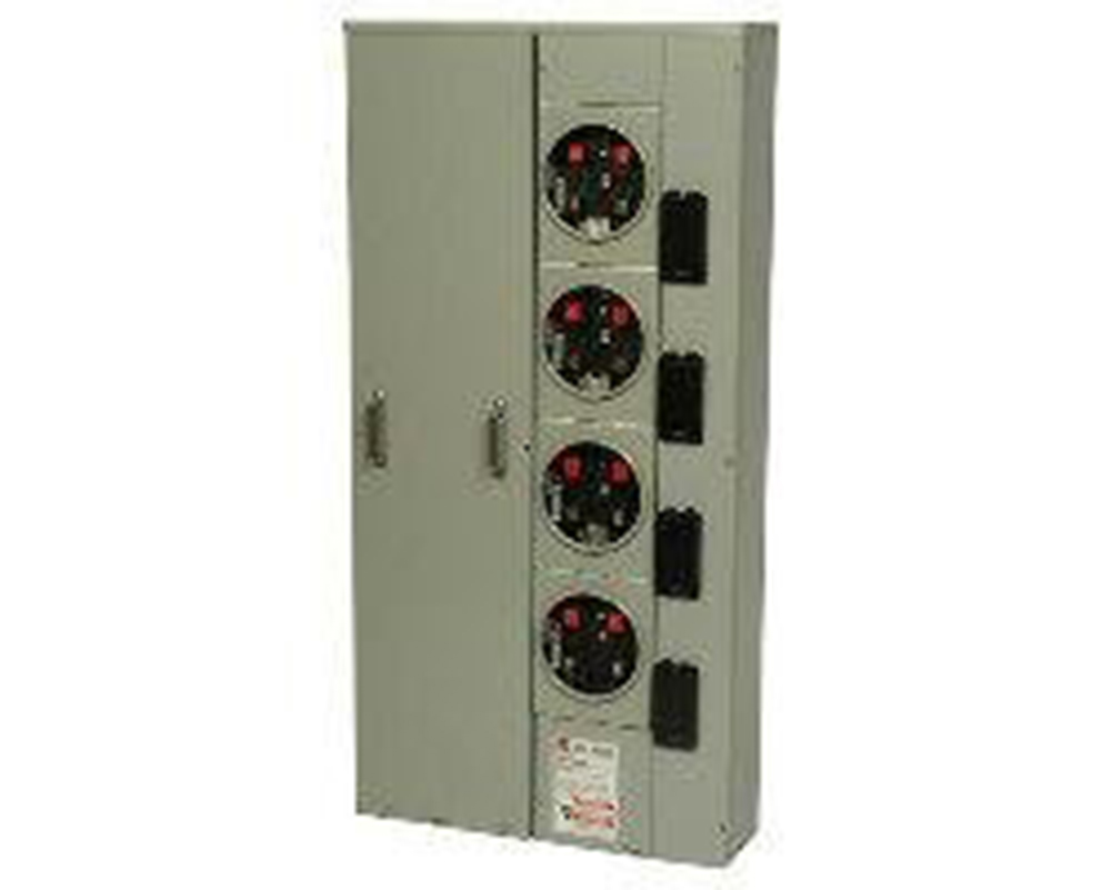 Eaton 1MP4206R 1 Phase 4Gang Ring Style Meter Pack 4 Jaw 200 Amp