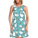 thumbnail image 1 of Easygdp Cartoon Funny Goose para Vestido Transpirable de Mujer, Vestido Suelto de Manga Corta con Pliegues y Bolsillos para el Verano, 1 of 7