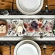 thumbnail image 4 of Xihbxyly Mantel de Halloween, Diseño de Calavera Gótica, Estampado de Rosas Del Día de Muertos, Decoración Espeluznante para El Hogar, Decoración de Mesa para 4-6 Personas, Tela de Lino, Tamaño 33 X, 4 of 5