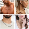 thumbnail image 4 of YOUNGYUE Silver plated Box Chain Necklace, Classic Minimalist Chain Jewelry, Unisex 16‑28 Inch, 4 of 6