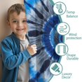 thumbnail image 3 of Blackout Kids Curtains,Blue White Tie Dye Spiral Pattern Childrens Insulated Curtains Set Of 2,Bedroom Essentials,Toddler Room Decor 42"x54", 3 of 5