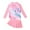 Pink, variant on BULLPIANO Girls Two Piece Swimsuit Long Sleeve Rash Guard Sets with Skirt Sun Protection UV 50  for 8-14 Years
