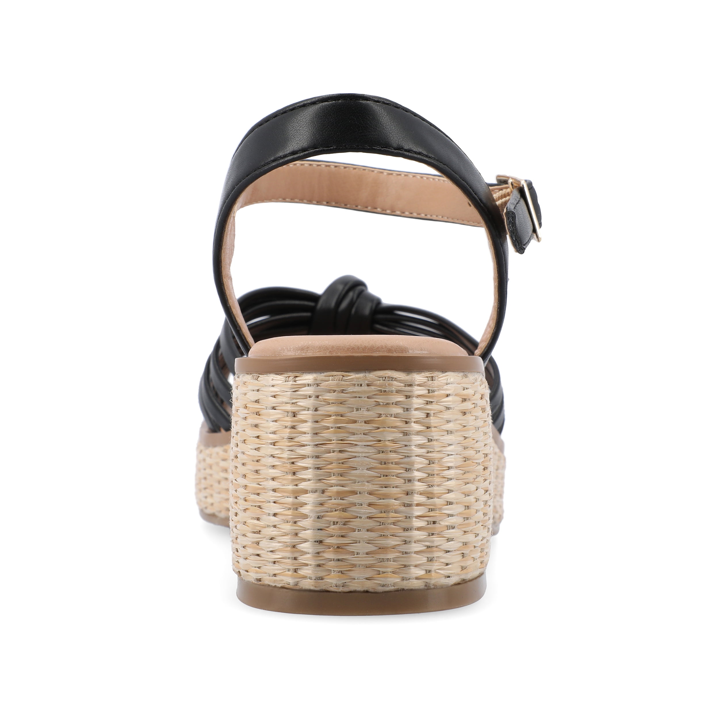 Journee Womens Hally Raffia Outsole Platform Dress Sandals