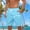 #Light Blue, variant on DPTALR Men's Fashion Print Casual Beach Shorts Drawstring Elastic Waist Multi-Pocket Breathable Shorts,Blue,Big and Tall Men S