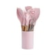 thumbnail image 2 of Kitchen Utensils Set 11Pcs Silicone Non-stick Barreled Cooking Utensils Set Silica Gel Utensil Wooden Handle Kitchenware Set, 2 of 5