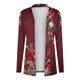 thumbnail image 3 of Cárdigan informal de manga larga para mujer, con estampado de manga larga, chaqueta tipo cárdigan, abrigo para mujer, 3 of 6