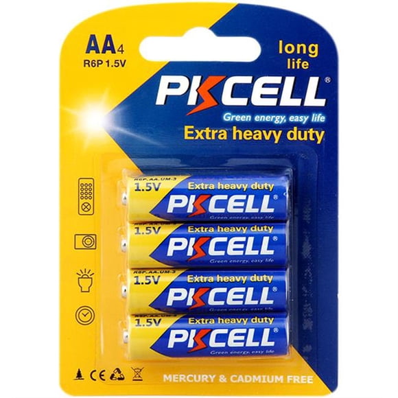 PK Cell 1.5V 3 lbs Heavy Duty AA Battery, Pack of 60