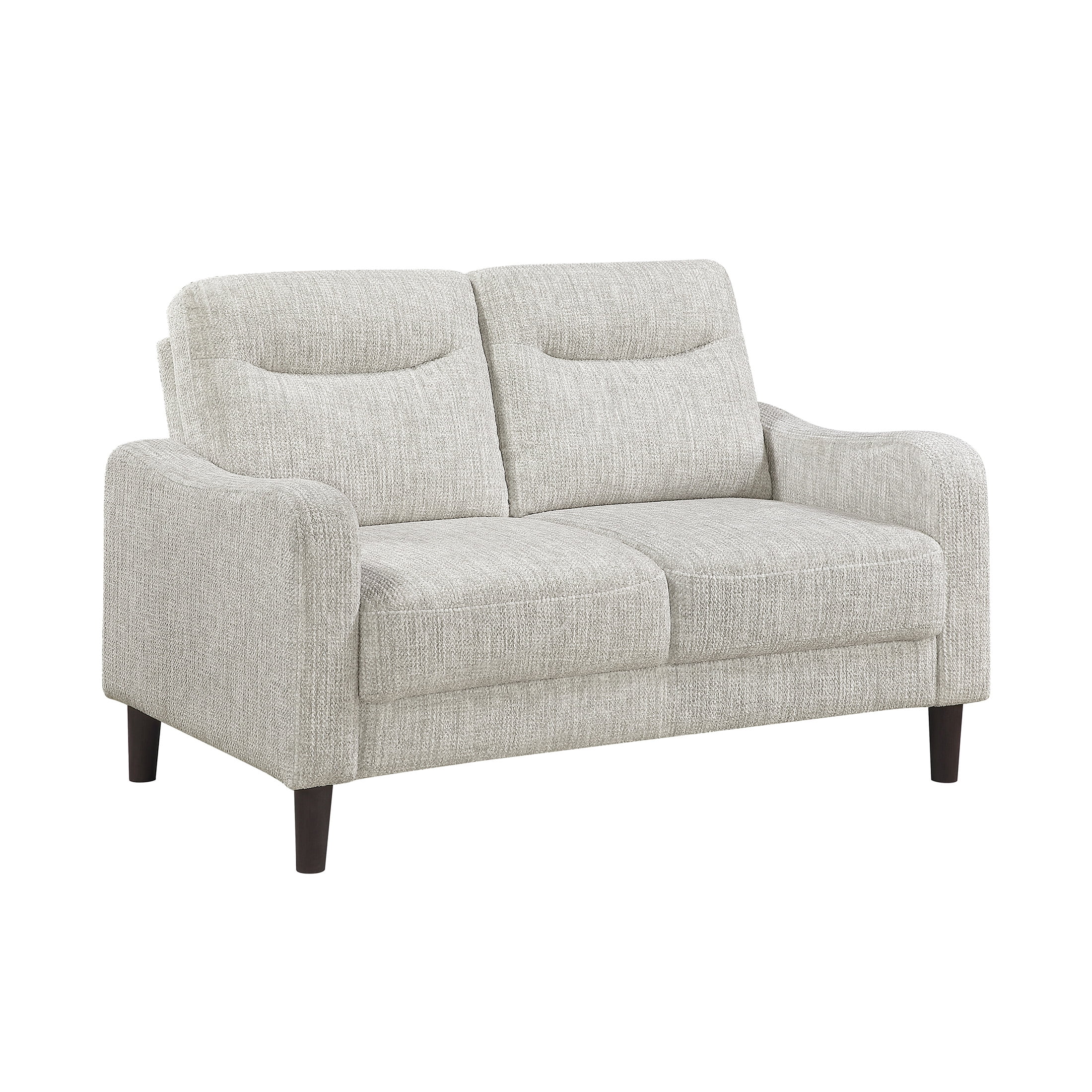 OakvillePark Ravello Chenille Love Seat with Sloped Track Arms, Taupe