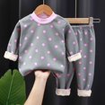 thumbnail image 2 of Plebaso Kids Fall Winter Sweatsuit Print Long Sleeve Pullover Sweatshirts Pants 2Pcs Warm Clothes Outfits, 2 of 3