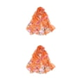 thumbnail image 4 of ZheElen Cloth Lightweight Portable Scarf Versatile For Wide Application And Easy Matching With Floral orange 2Set, 4 of 6