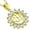 Yellow, variant on 925 Sterling Silver White Clear CZ Muslim Arabic Allah Pendant Necklace, 18"