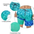 thumbnail image 4 of Aideaone Mens Swim Trunks with Compression Liner 5.5" Inseam Quick Dry Bathing Suit Lightweight Swimming Shorts Bathing Trunks Swimwear Board Shorts, 4 of 6