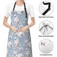 thumbnail image 6 of Cauagu Lily Flower Aprons with Pockets,Waterproof Apron for Women,Kitchen Cooking Apron Adjustable Bib Aprons Chef Apron for Cooking,Drawing,Crafting, 6 of 8
